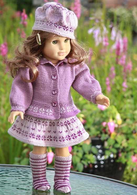 18 doll knitting patterns