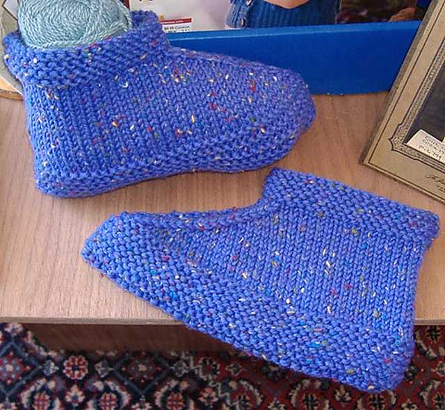 Knit a cozy pair of slippers with just two needles 2 needle slipper knitting pattern