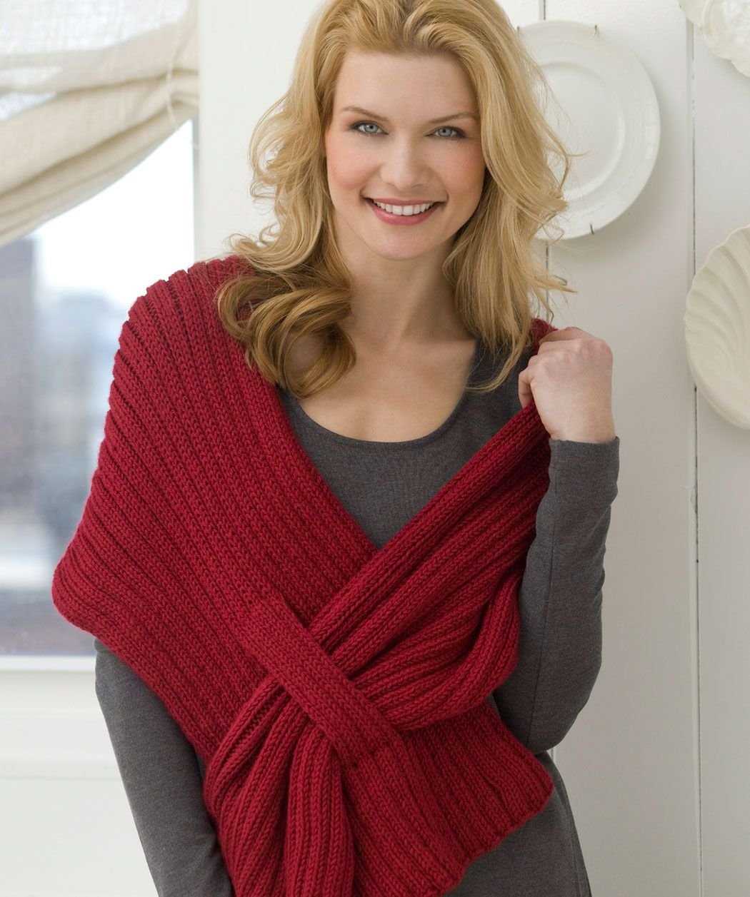 Knitting pattern scarf with sleeves