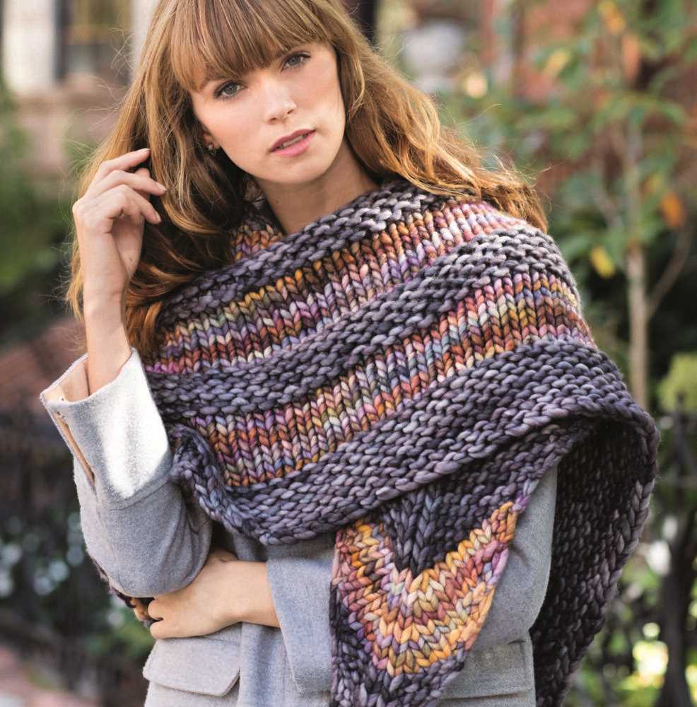 Chunky yarn scarf knit pattern