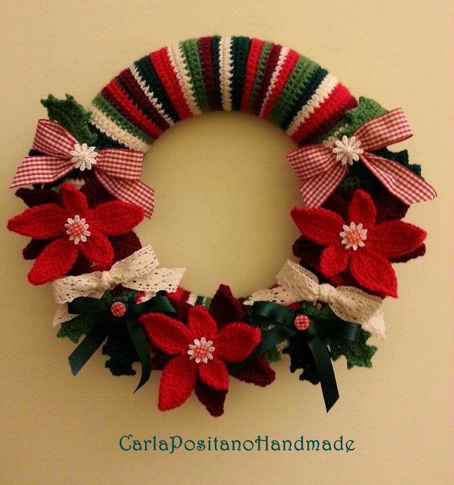 Knitted christmas wreath free pattern