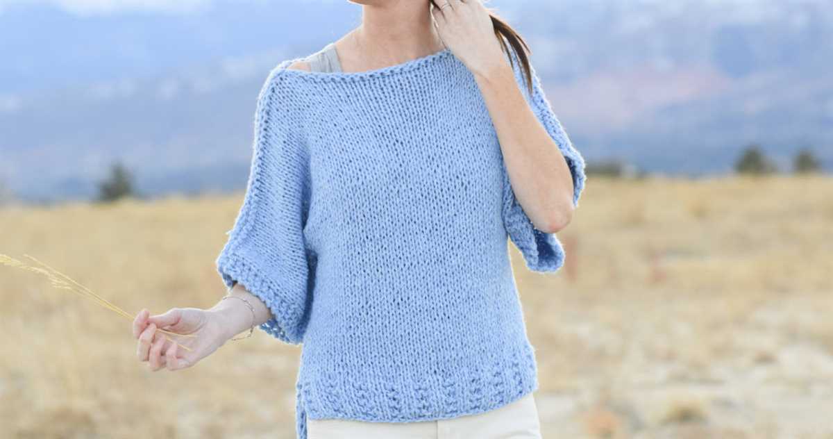 Free boxy sweater knitting pattern