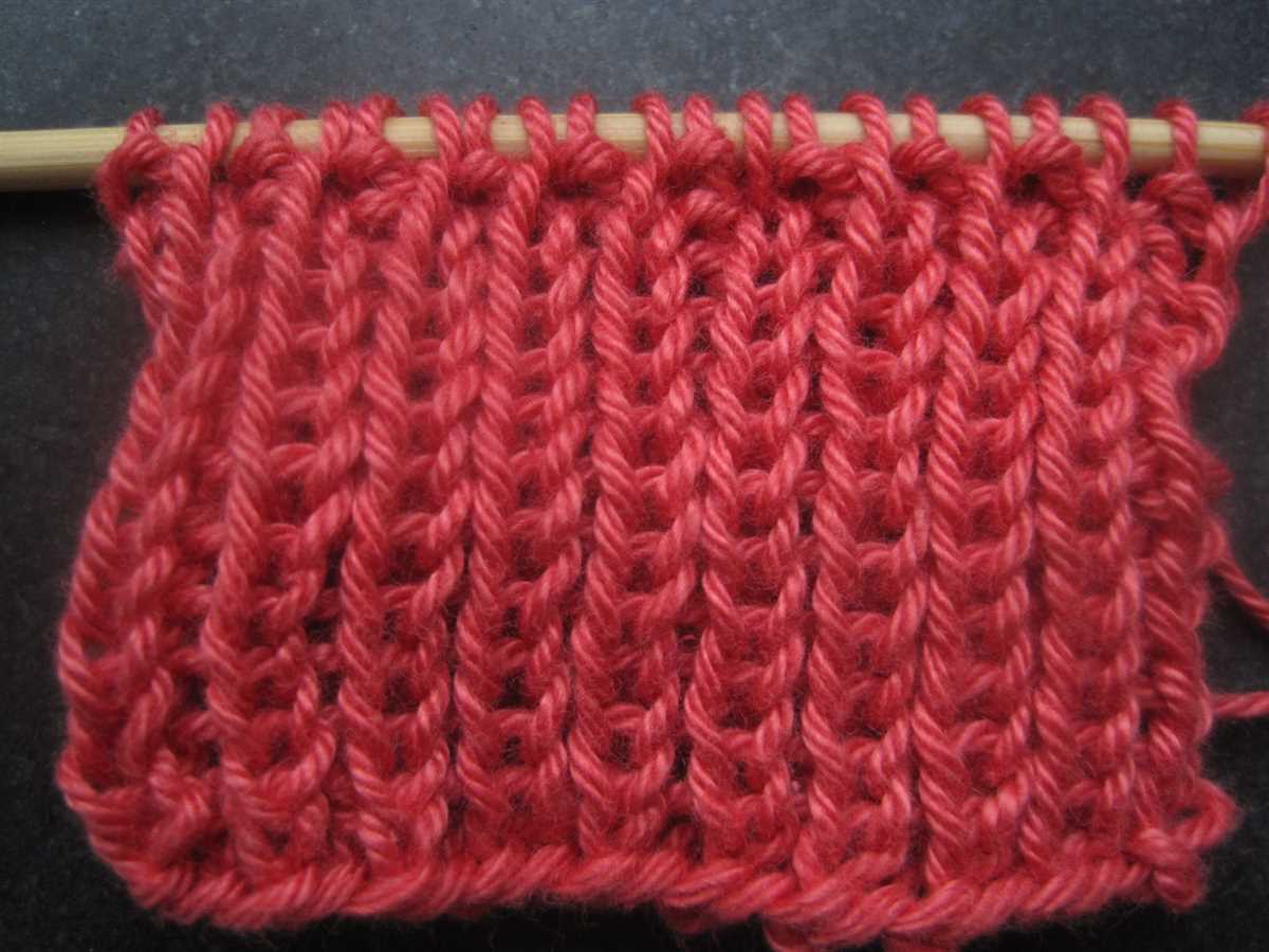 1x1 rib knit pattern