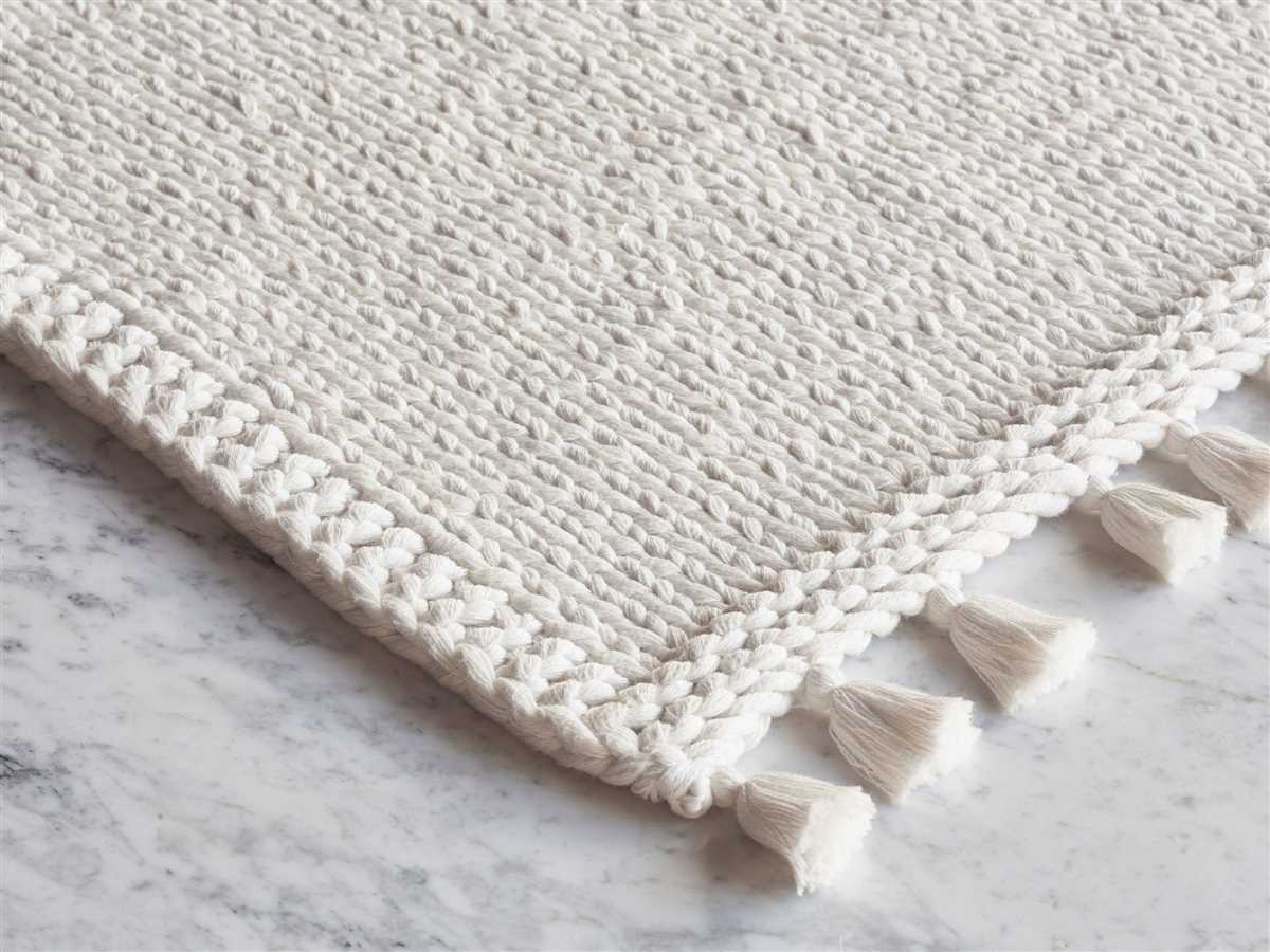 Cotton bath mat knitting pattern