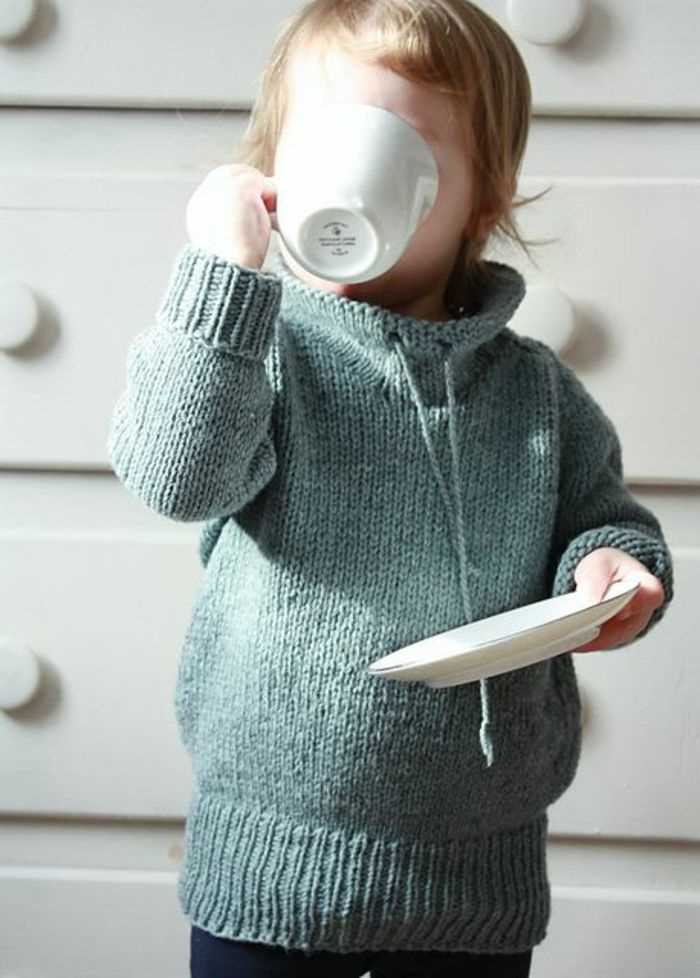 Newborn baby sweater knitting pattern