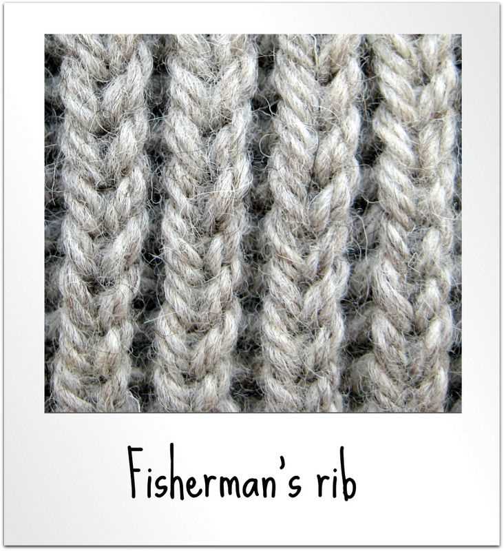 Rib pattern in knitting