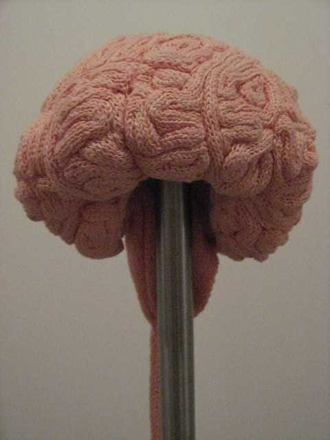Knitted brain pattern