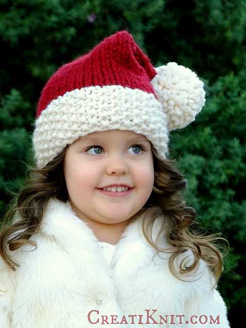 Chunky knit santa hat pattern