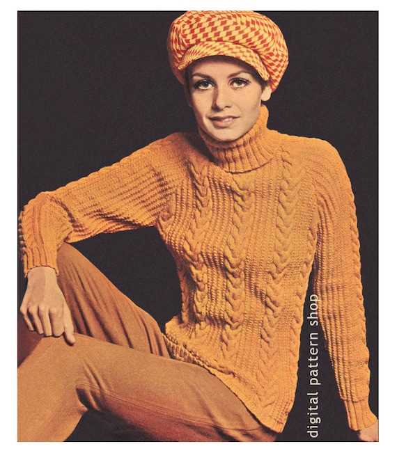 Cable knit turtleneck sweater pattern