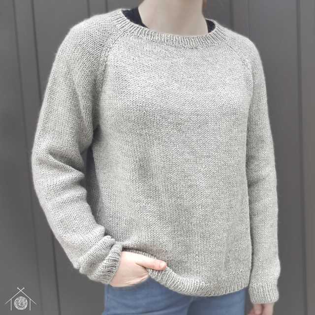 Free knitting pattern for top down raglan sweater