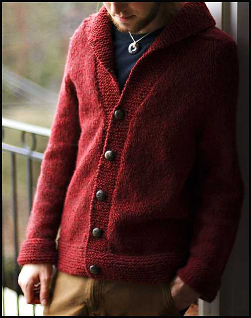 Mens knit cardigan pattern