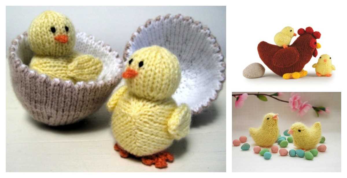 Knitted chick pattern