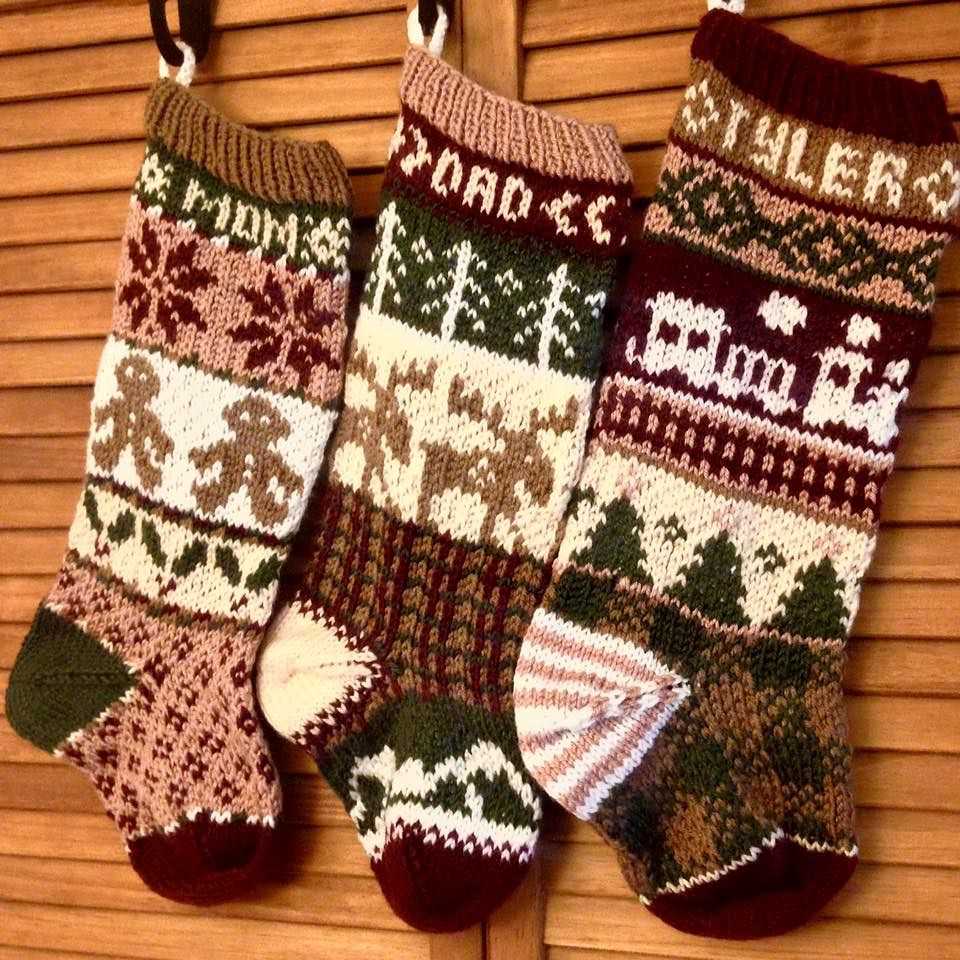 Christmas stocking free knitting pattern