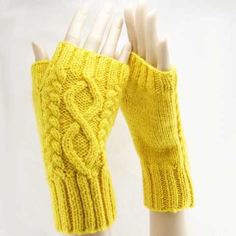 Fingerless gloves pattern knit