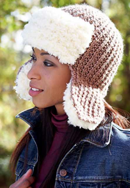 Knitted trapper hat pattern