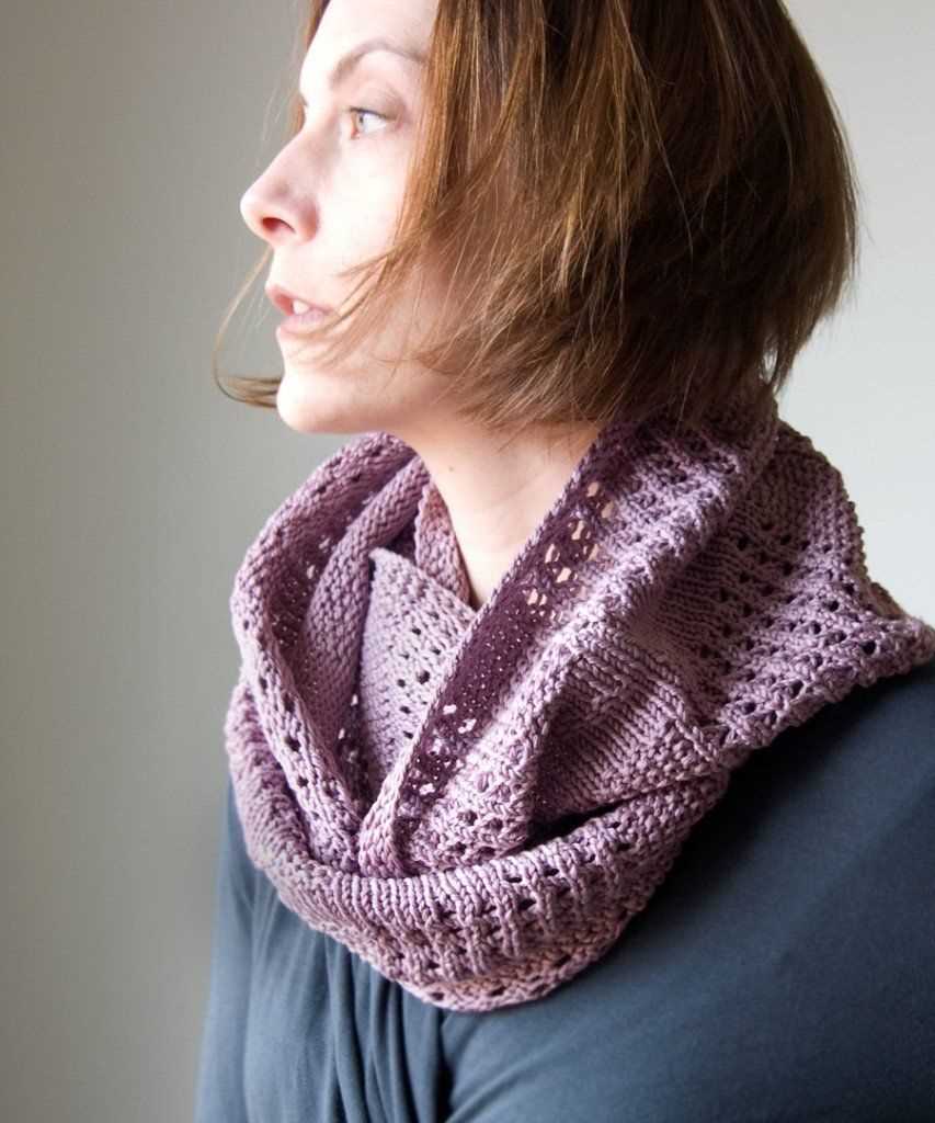 Cowl neck scarf knitting pattern