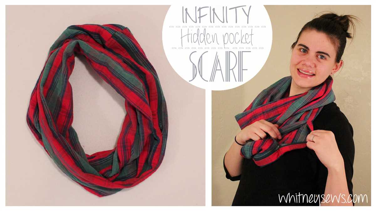 Knit scarf with pockets pattern