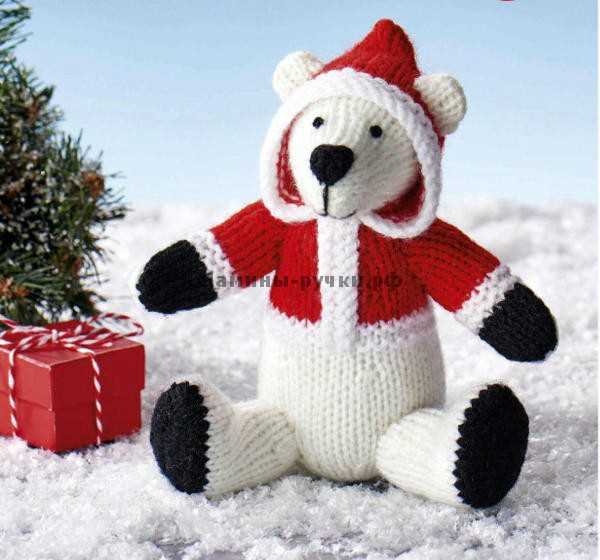 Christmas teddy bear knitting pattern