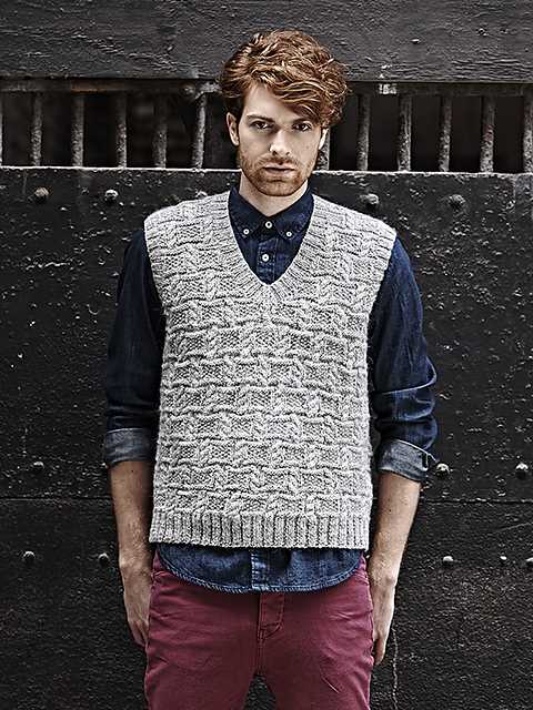 Men's v neck vest knitting pattern