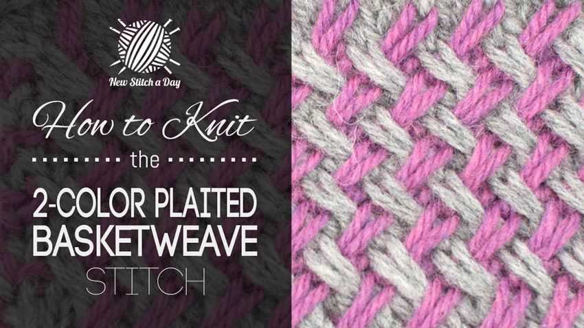 Knit basket weave stitch pattern