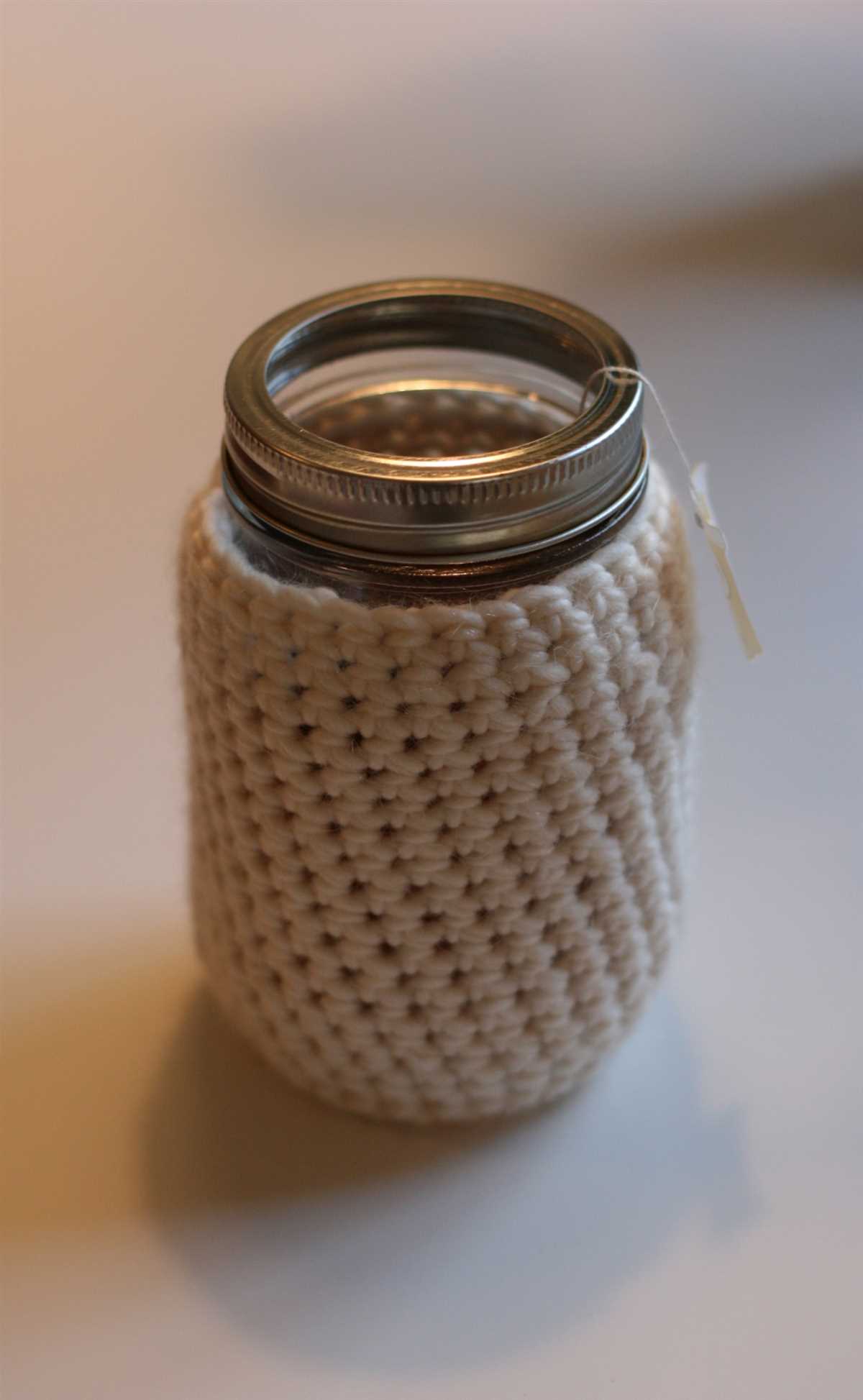 Free knitting pattern mason jar cozy