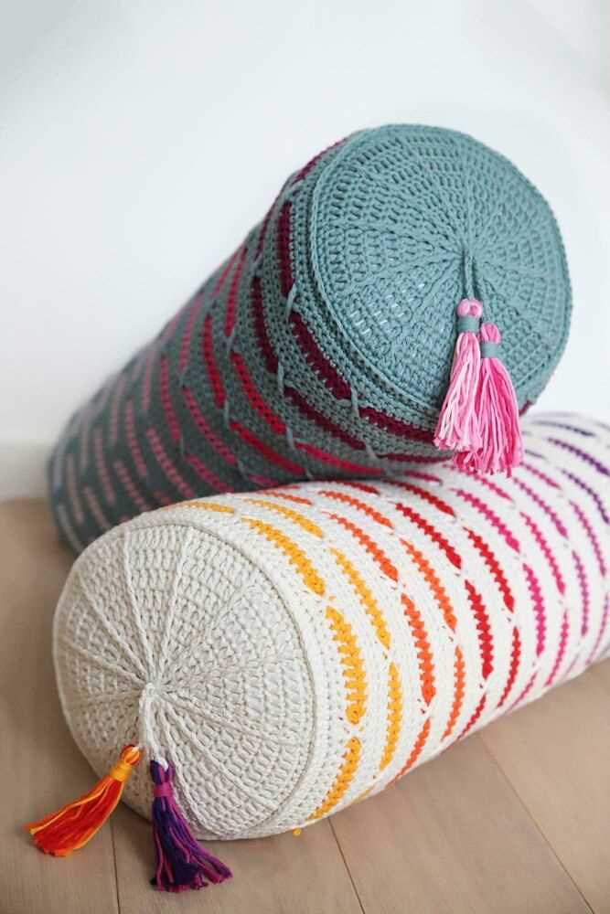 Bolster pillow knitting pattern