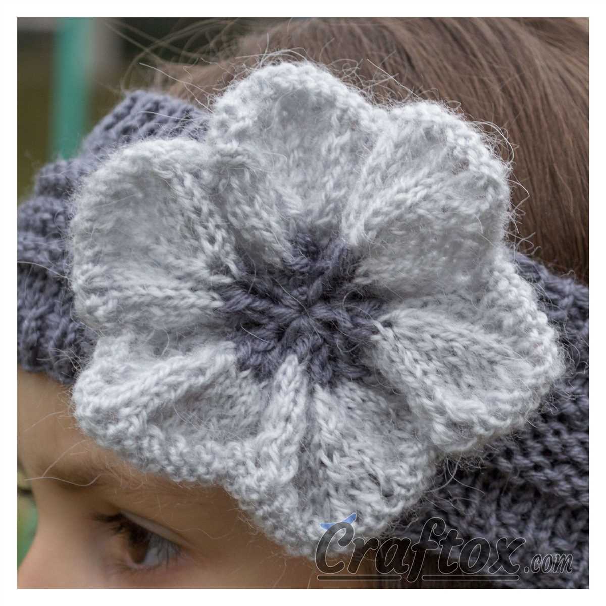 Flower knit headband pattern
