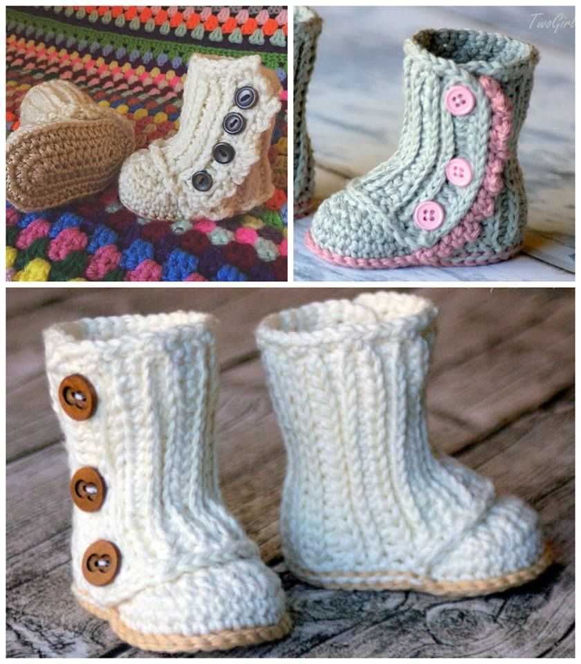 3 in 1 button boots knitting pattern