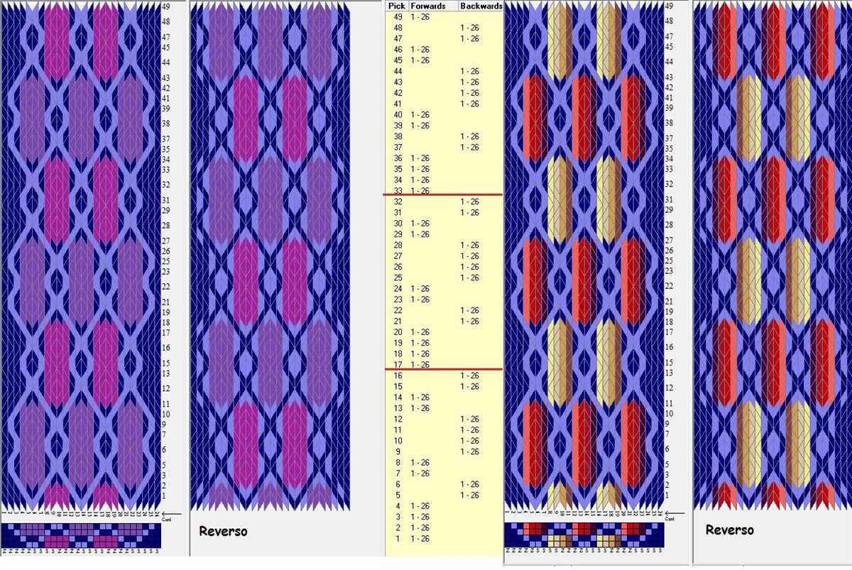 Lozenge knitting pattern
