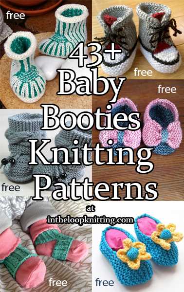 Free knit baby booties pattern