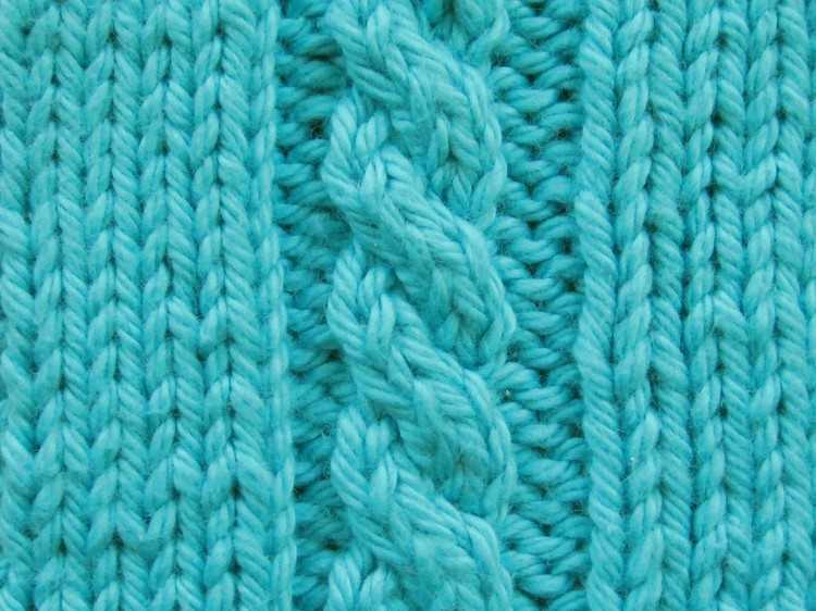 Reversible cable knit blanket pattern
