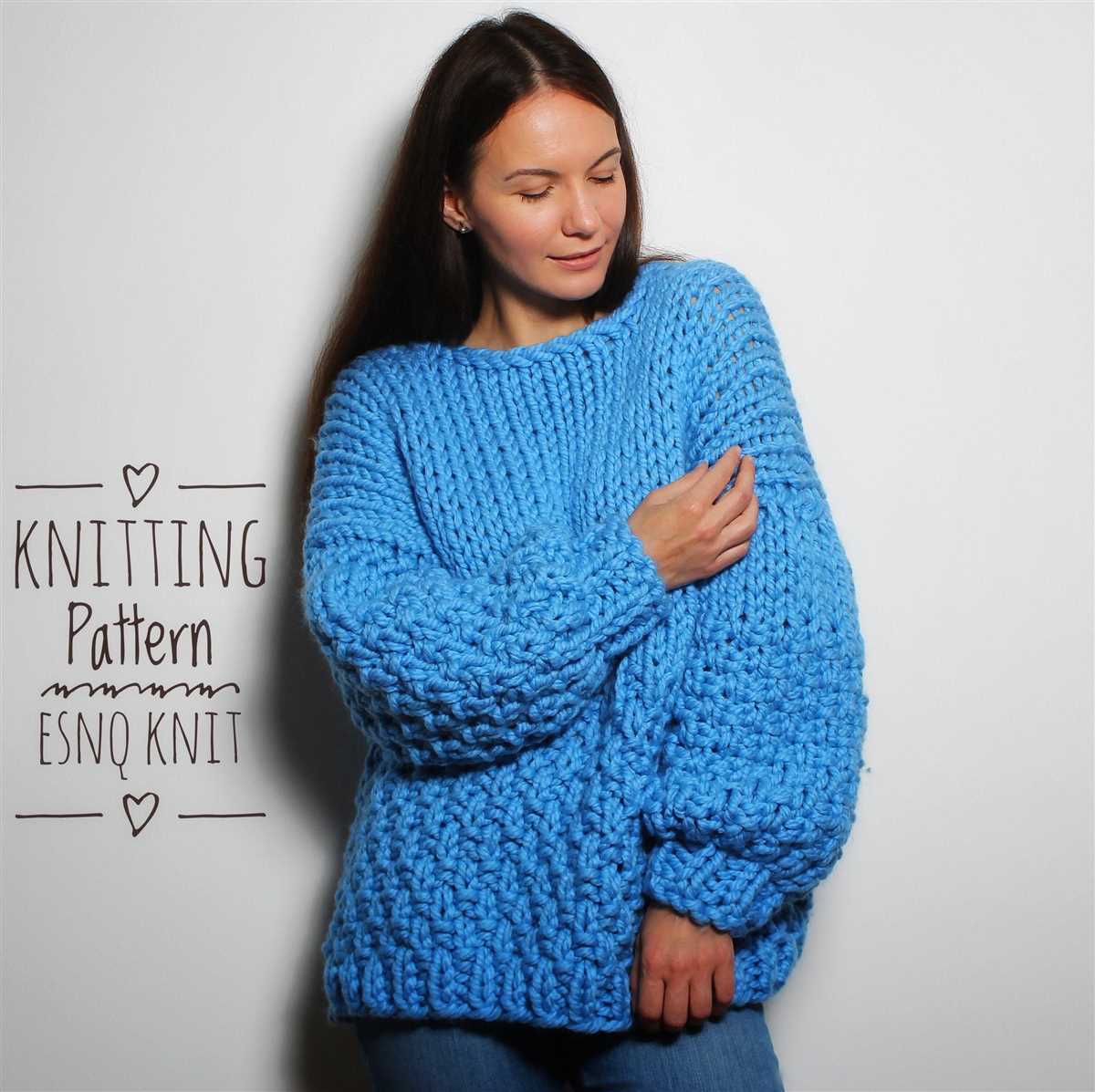 Chunky knit jumper pattern