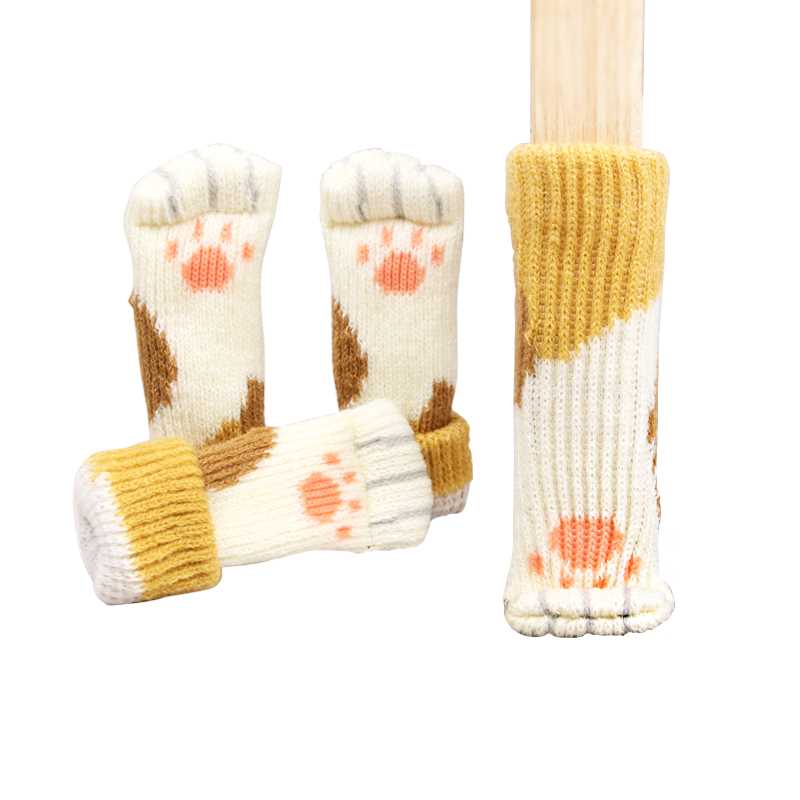 Cat paw chair socks knitting pattern