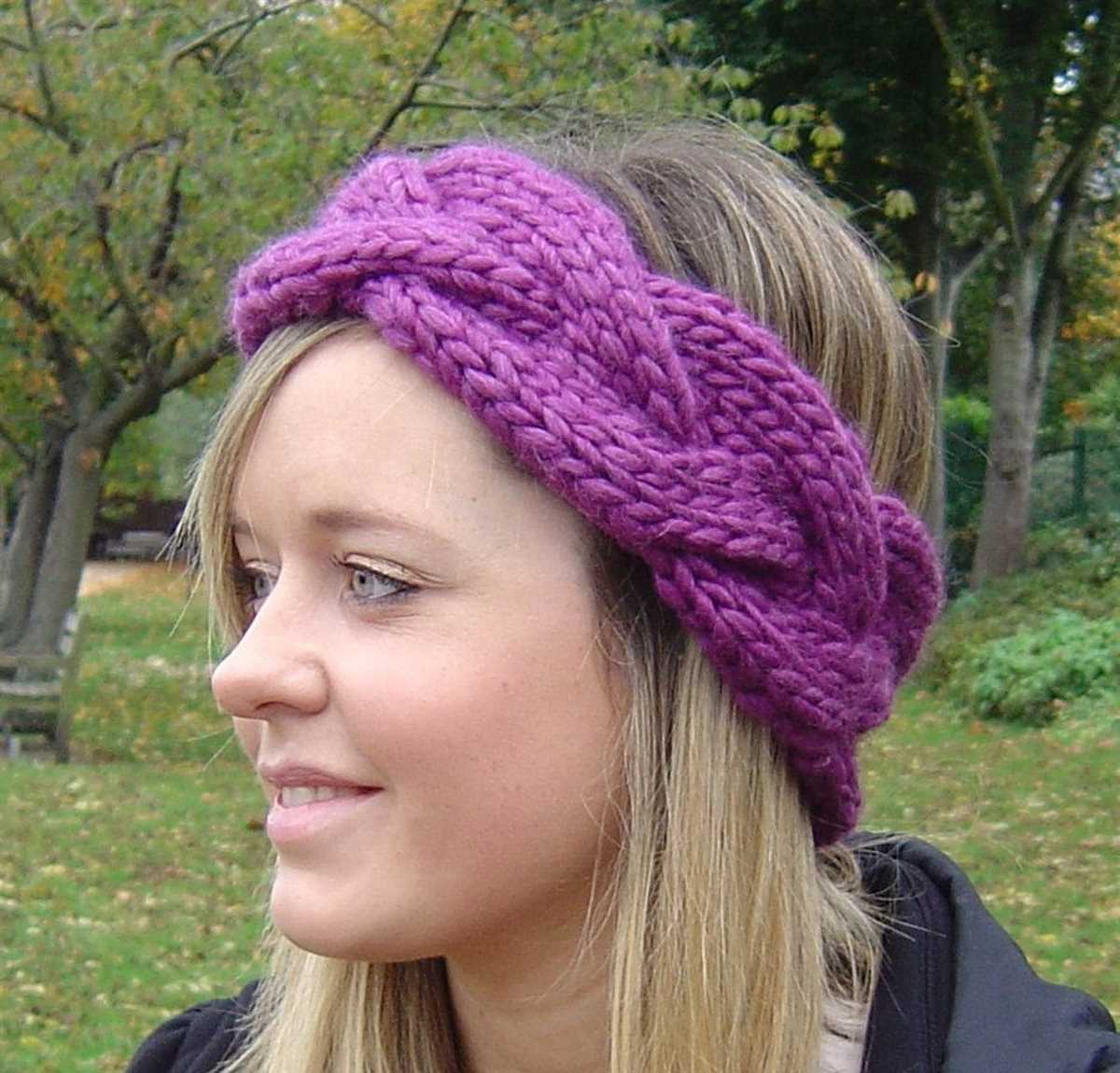 Bulky knit headband pattern