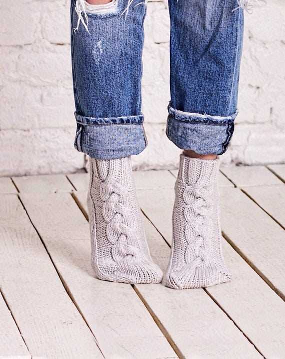 Bed socks pattern knitting