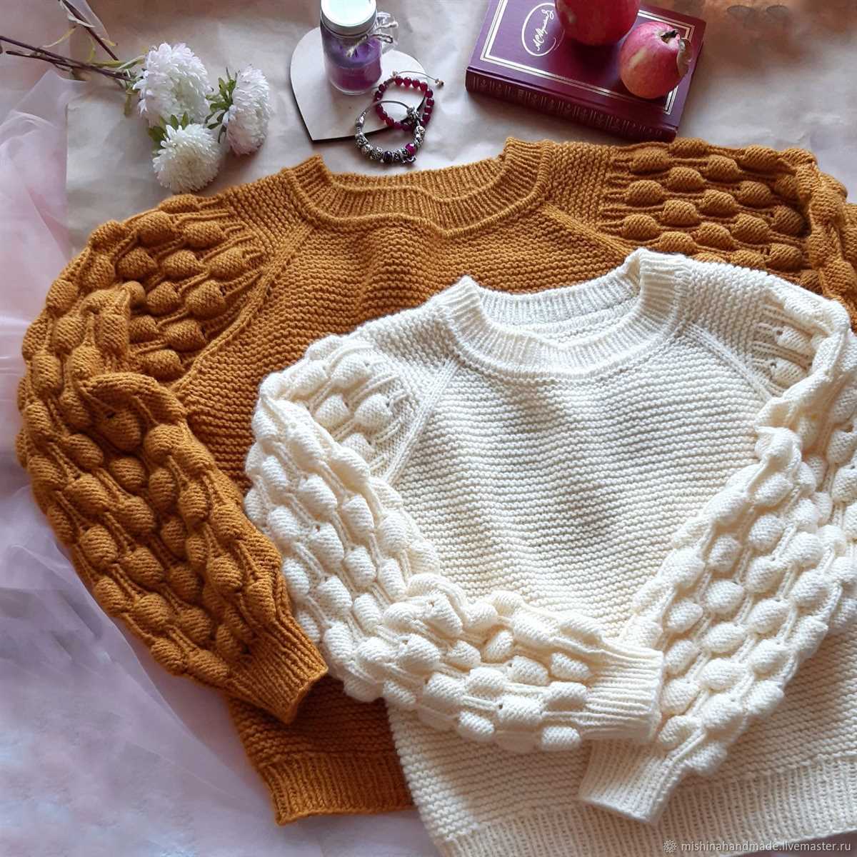 Popcorn sweater knitting pattern