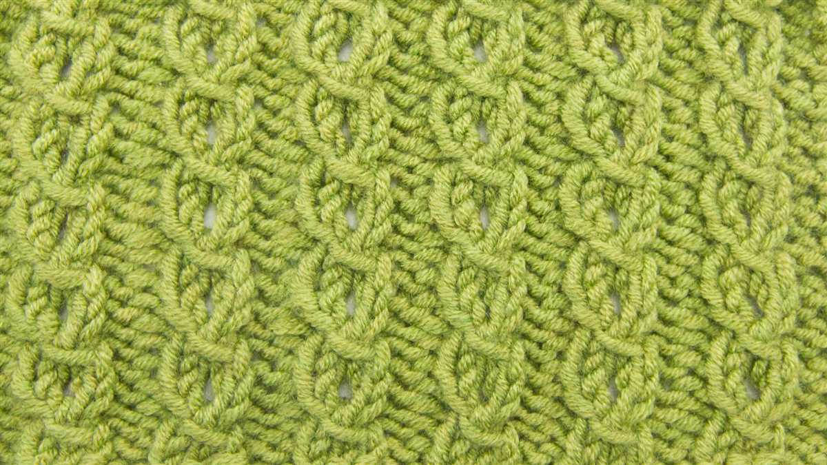 Knitted eyelet stitch patterns