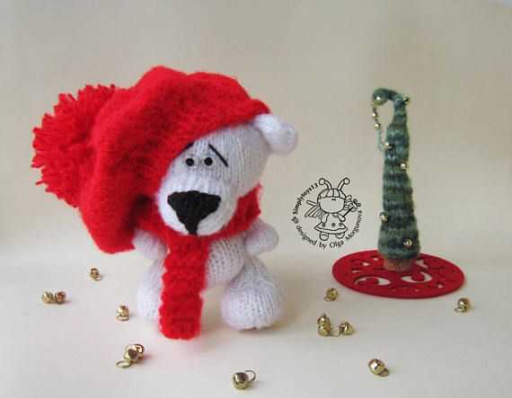 Christmas teddy bear knitting pattern