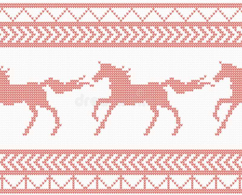 Knitting horse pattern