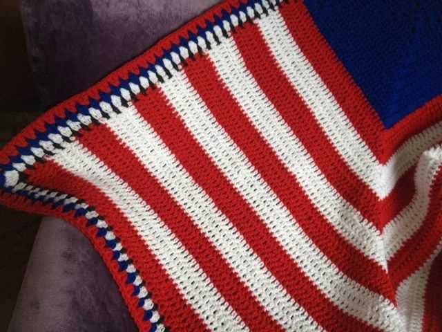 Free american flag blanket knitting pattern