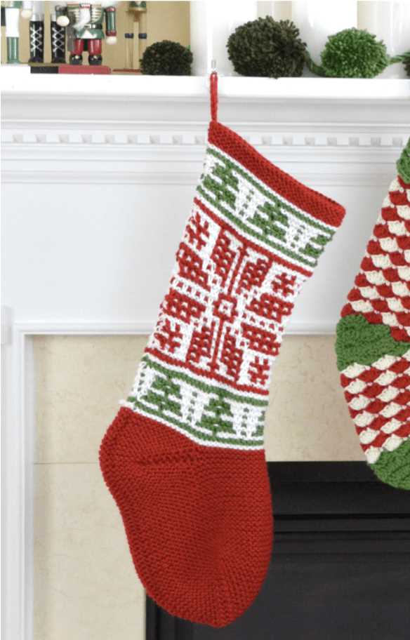 Christmas stocking free knitting pattern