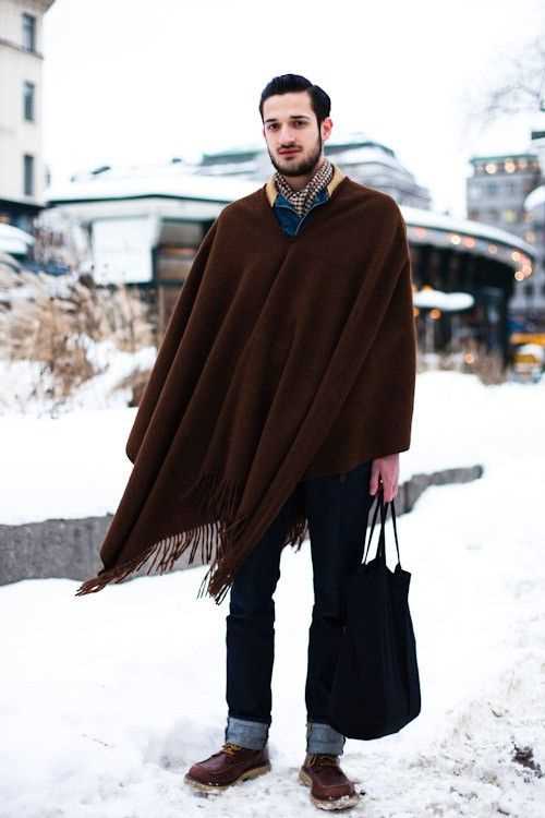 Mens poncho knitting pattern