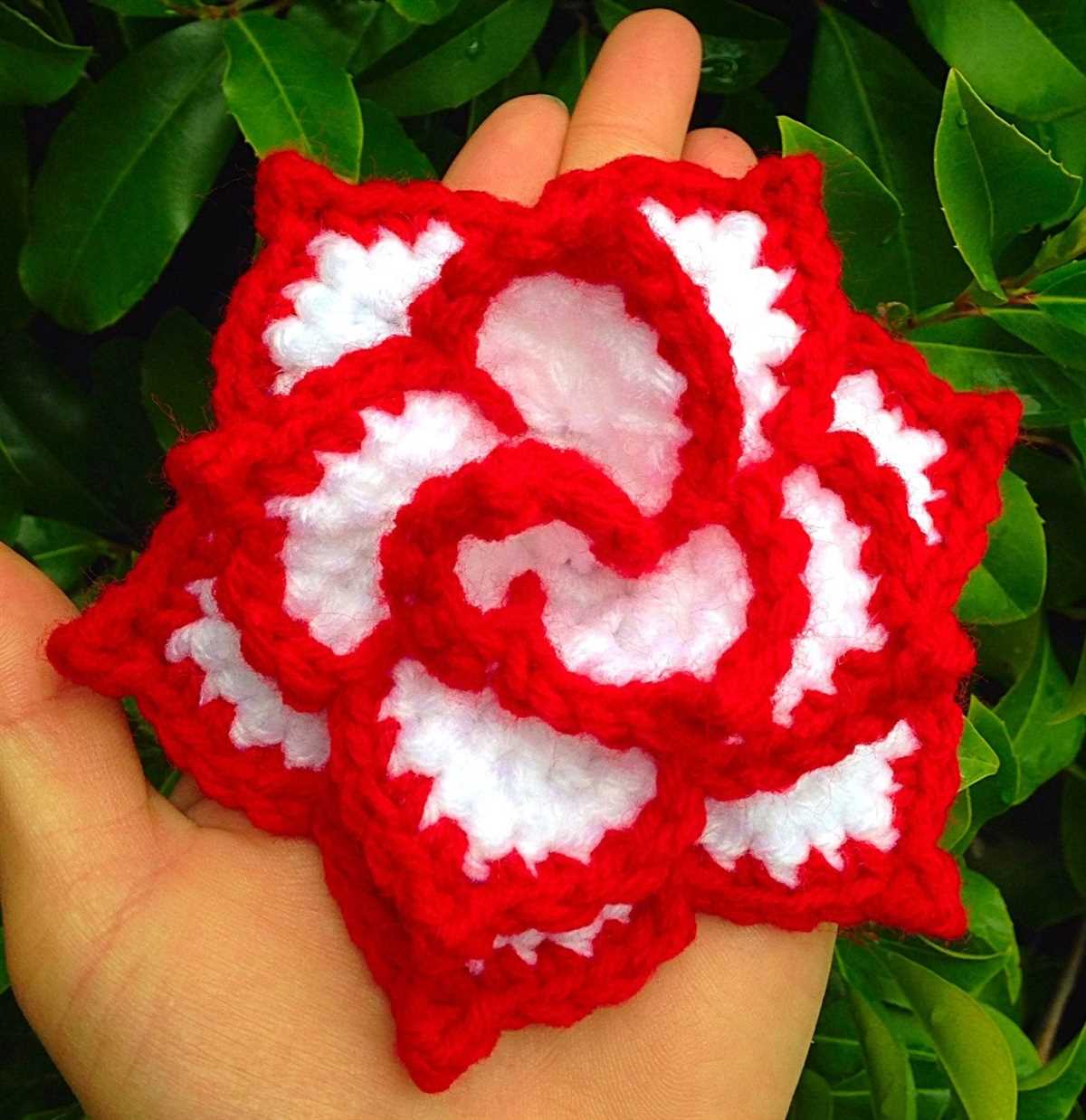Knit rose pattern