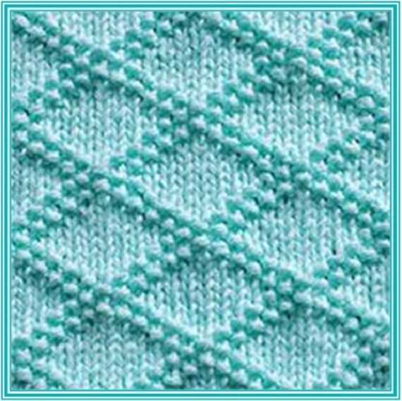 Diamond brocade knitting pattern