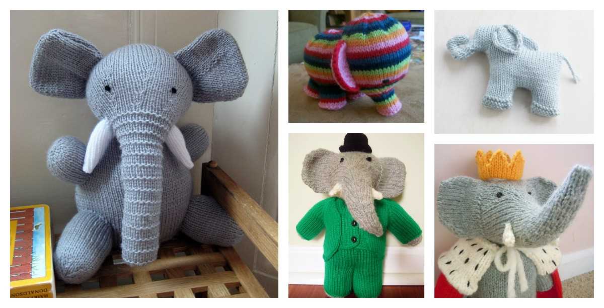 Knit elephant pattern