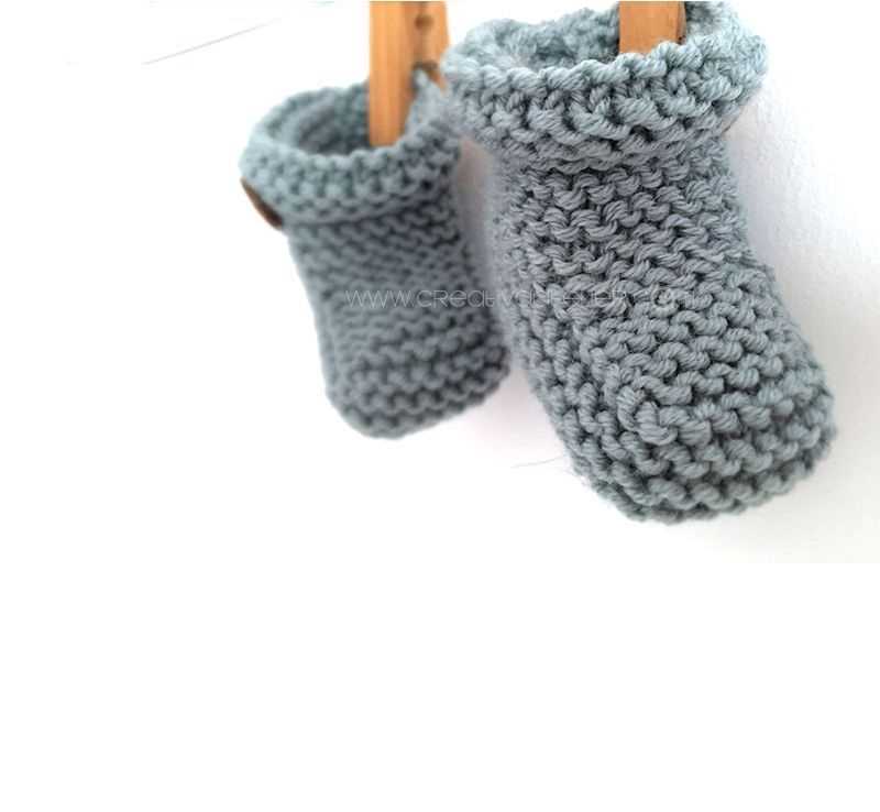 Knit booties pattern easy