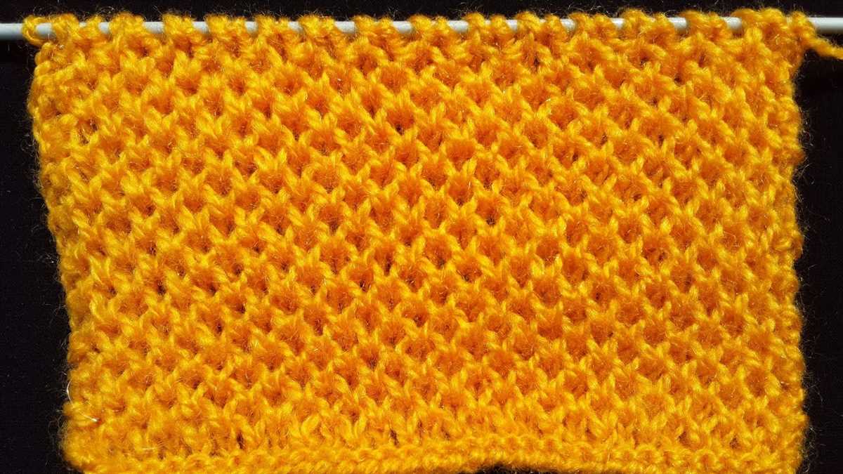 Honeycomb knit pattern