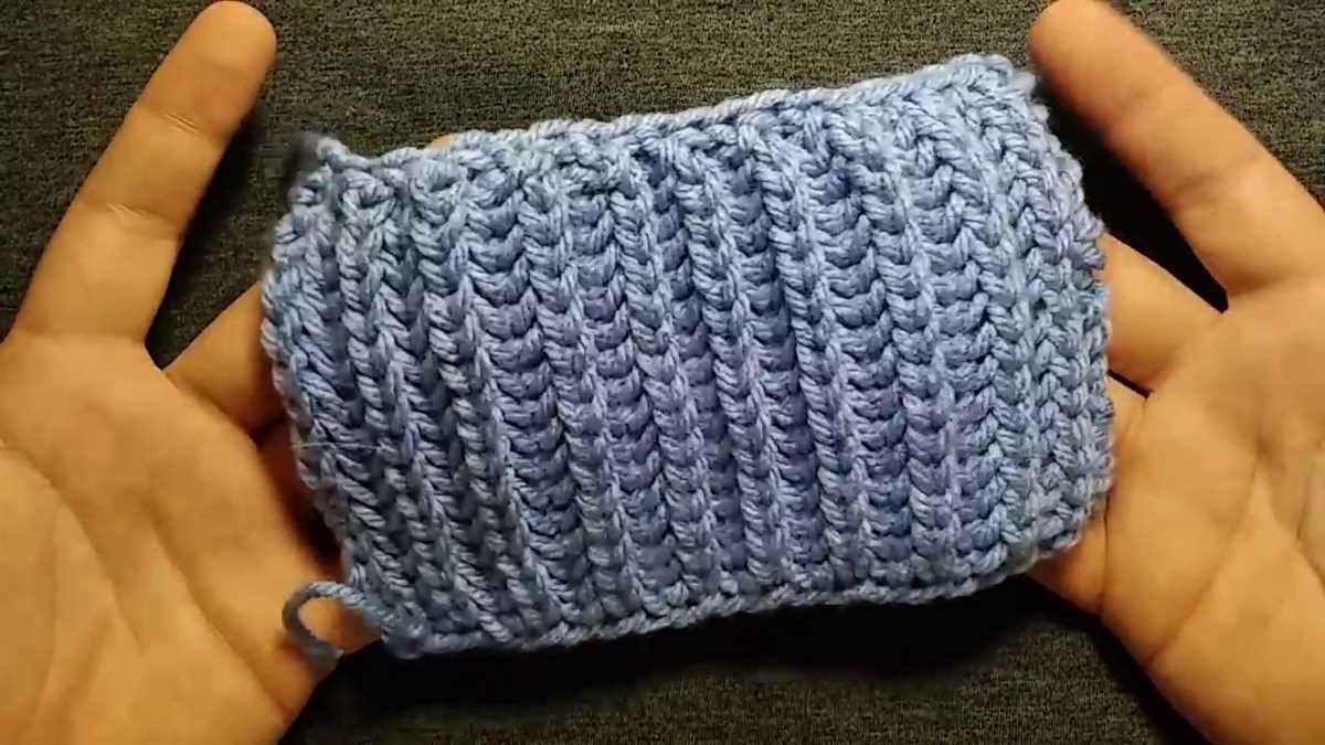 1x1 rib knit scarf pattern