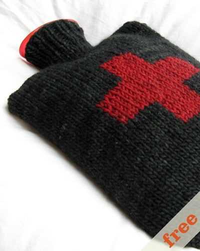 Free knitting pattern for hot water bottle cover