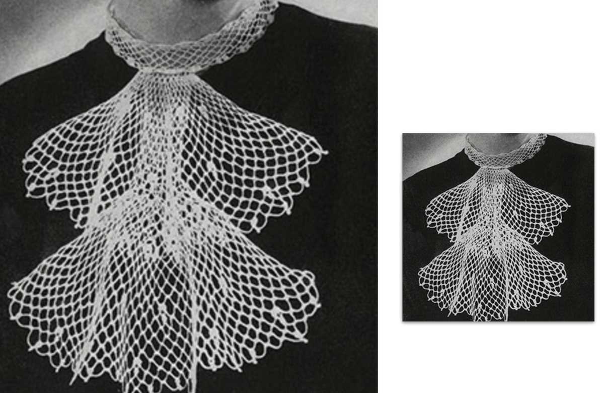 Knitted lace collar pattern